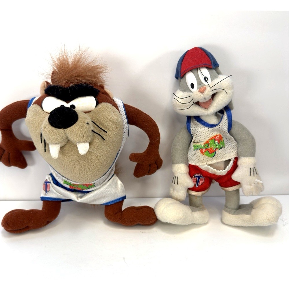 Space Jam McDonalds Plush Lot Bugs Bunny Taz 1996 Vintage Looney Tunes